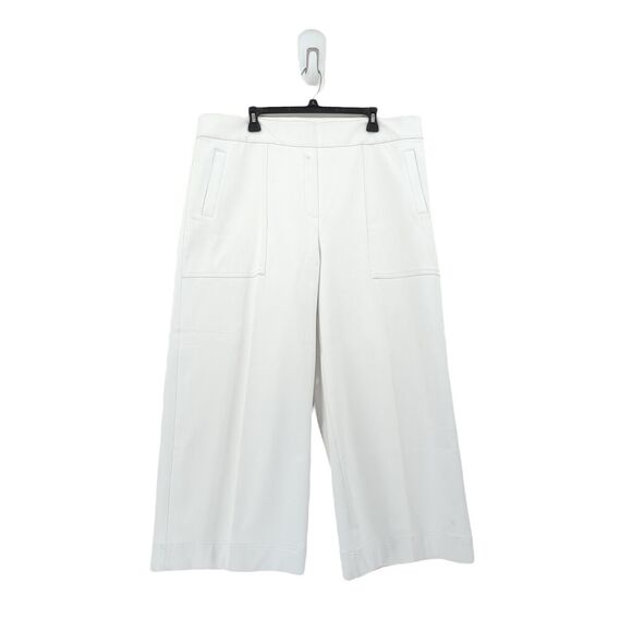 Spanx Women 2x Plus On The Go Cropped Wide Leg Pants Classic White 20479R FLAWS - Picture 1 of 12